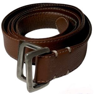Peter Millar Pebble Grain D Ring Leather Belt Brown Mens Size Large